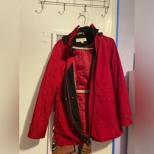 Red winter jacket